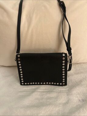 Steve Madden Black Studded Crossbody Shoulder Bag